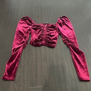 Mixed threads crop top